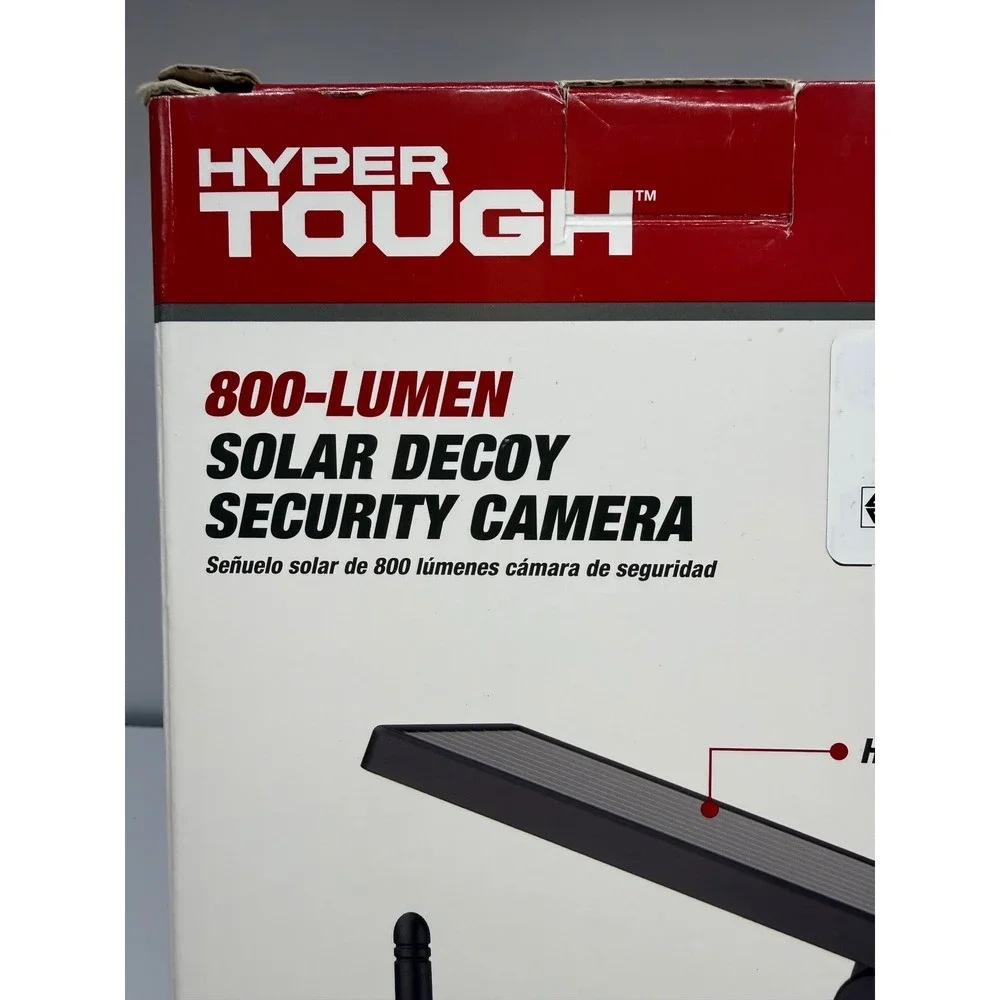 Hyper Tough 800-Lumen Solar Decoy Security Camera Black FSI 80-8566-800